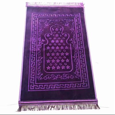 China Stain Resistant Chinese High Quality Muslim Prayer Mat Islamic Rug Maker Pilgrimage Rug Anti-Slip Blanket for sale