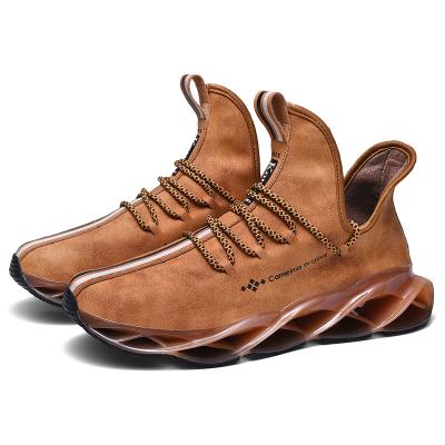 China CUSHIONING Breathable Upper Sneaker Autumn Winter High Lace New Styles Mens Boots Shoes Leather, Shoes And Leathers, Shoes Men Leather for sale