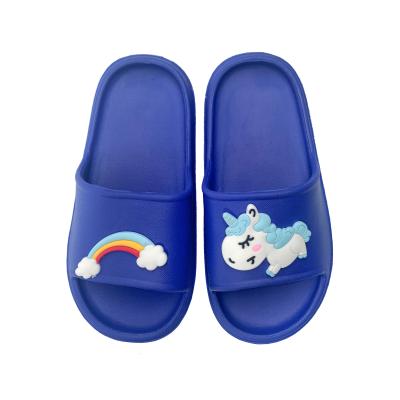 China Wholesale Girls Flat Indoor Colorful Non-slip Cute Unicorn Slippers Kids Rainbow Slippers Boys Slippers Summer Household Cool Animal Animal Slipper for sale