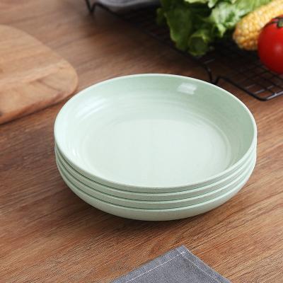 China Cheap Wheat Straw Kitchen Set Plates Dishes Serving Dishes Wholesale Kitchen Viable Quality From China for sale