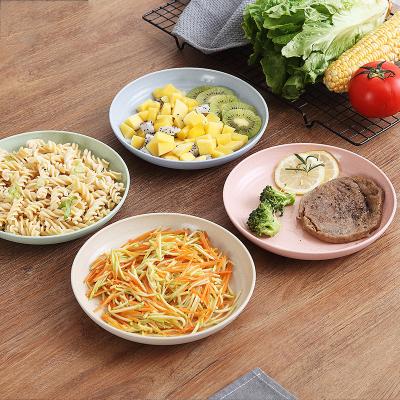 China New Viable Good Selling Style Product Design Wheat Straw Dinnerware Kitchen Set Plates 4pieces for sale