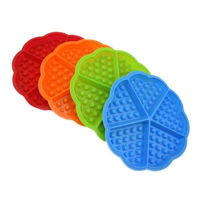 China Heart Shape Waffle Mold 5-Cavity Disposable Silicone Oven Pan Baking Cookie Cake Muffin Baking Tools for sale