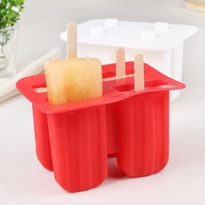 China Customized Logo DIY Silicone Popsicle Mold / Viable Ice Cream Lolly Mold /Ice Popsicle Maker for sale