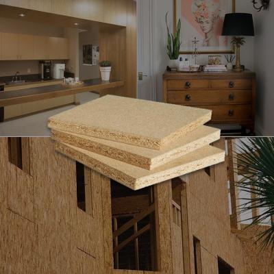 China environment friendly 9 18 / 25 mm melamine cardboard osb board / 6mm particle board osb-board manufacturer for sale