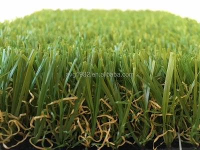 China Soft Feeling Monofil PE and Curled PP Artificial Grass for Garden Landscaping most economical landscaping grass for sale