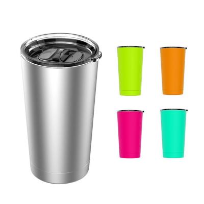 China Sustainable 16oz Double Wall Vacuum Insulated Travel Mugs Stainless Steel Tumbler Cups With Lid for sale