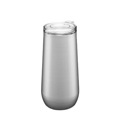 China With ply lid and double wall design 304ss 350ml vacuum double insulated champagne flutes for USA market BARWARE for sale