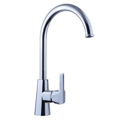 China Thermostatic Faucets Zinc Solid Single Handle Sink Faucet Chrome Polished Deck Mount Kitchen Faucet Mixer for sale