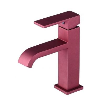 China Single Lever Water Metered Faucets European Style Color Faucet Taps Bathroom Sink Mixer Tap for sale