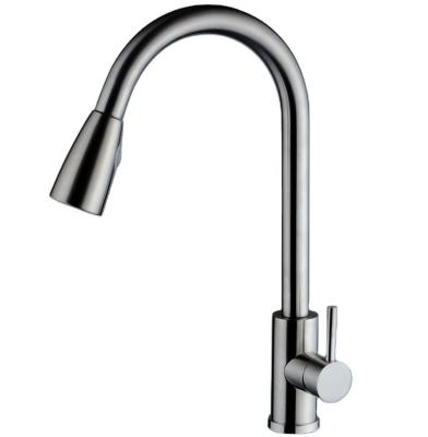 China Faucets Stainless Steel Kitchen Faucet Thermostatic Folding Faucet With Pull Out for sale