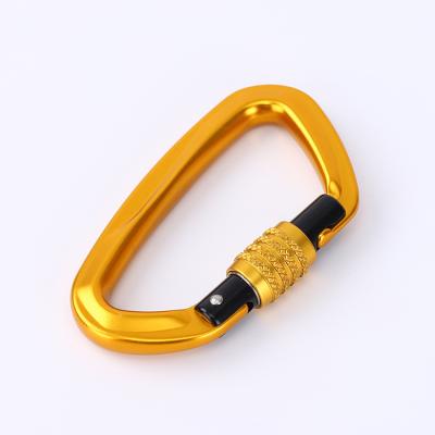 China Durable Heavy Duty Aluminum Carabiner Snap Clip Carabiner Snap Clip D Hook Spring Spring Hook Spring Climbing Climbing Snap With Screwgate for sale