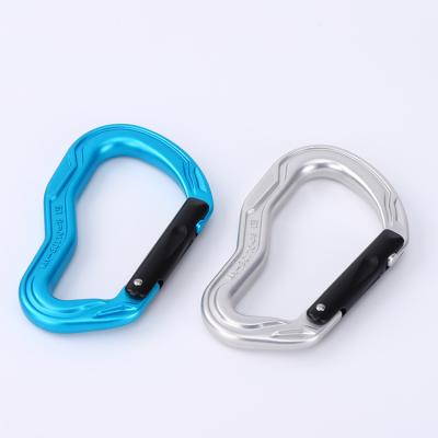 China Factory Direct Sale Durable Premium Aluminum Carabiner Snap Hook Tool D Shape Climbing For Rock Climbing for sale