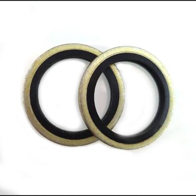 China Oil resistance metal with nbr rubber gasket/bonded rubber sealing gasket/piston metal compound ring factory product for sale