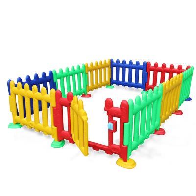 China 2-12 Years Old Baby Play Yard Safety Fence Indoor Ball Pool Playground Park Plastic Kids Safety Fence for sale