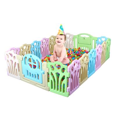 China Colorful PE Safety Indoor Play Plastic Play Fence For Baby for sale