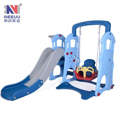 China New Combination Slide Castle 3 in 1 Kids Playground Slide and Swing Set Indoor Playground Slide Set for sale