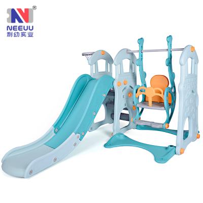 China 3 in 1 Multifunctional Colorful Castle Baby Slide Plastic Indoor Slide for sale