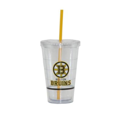 China Bpa Free Viable Insulated Plastic Tumblers With Straws Double Wall 16oz Promotional Plastic Tumblers With Straws for sale