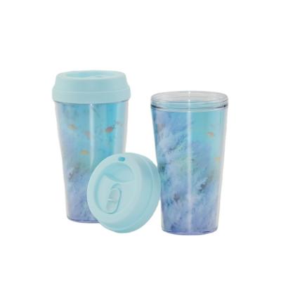 China Good Quality Coffee Mug Reusable Heat Press Plastic Tumbler Coffee Mug Travel Mug for sale