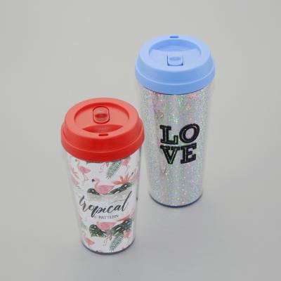 China Hot Sale Reusable Coffee Mug With Lid Egg Coffee Mugs Plastic Tumbler Travel Mug for sale