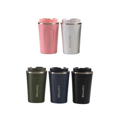 China Fashionable Matte Black Business Take Away Reusable Coffee Travel Mug With Lid For Car for sale