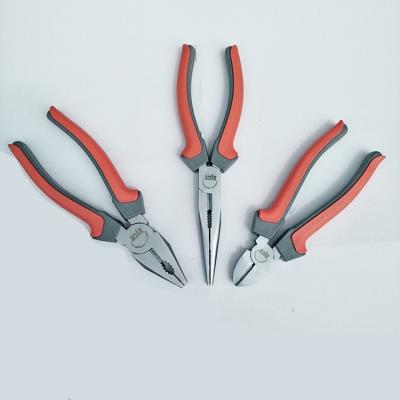 China MULTI FUNCTIONAL Satin Finish Fastening Tools Pliers Special Carbon Steel 3 Pieces Pliers Set for sale