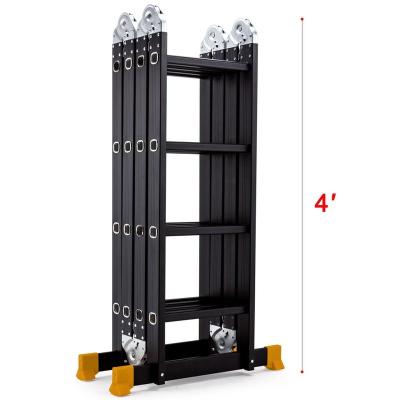 China Universal Aluminum Folding Ladders 4x3 Extension 4.7m Combination Step Ladder OEM for sale