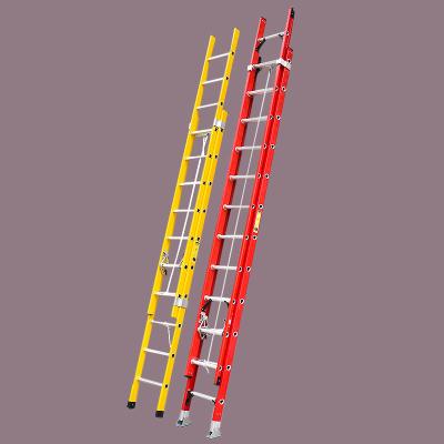 China SOYOUNG FRP Folding Ladders Extension Fiberglass Aluminum D-Rung Extension Ladder for sale