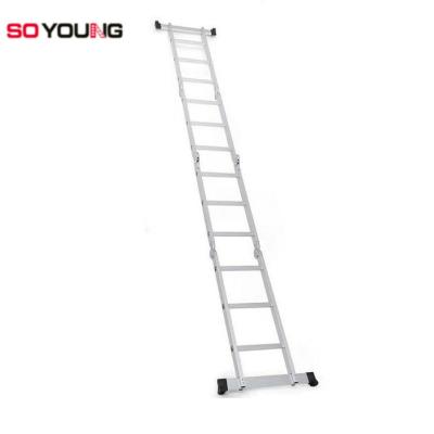 China Folding Ladders EN131 Approved Aluminum Alloy 4*3 Universal Ladders Folding Multifunctional Step Ladder High Quality for sale