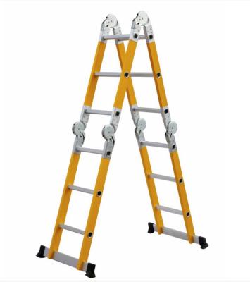 China New Arrival FRP Insulation Ladders Industrial Ladders Folding Insulation Fiberglass Insulated Universal Ladder For Sale EN131 for sale