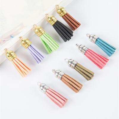 China Eco - Friendly Material Wholesale Mix Colors Small Suede Tassel For Leather Tassels DIY Key Chain Jewelry Making Pendants for sale