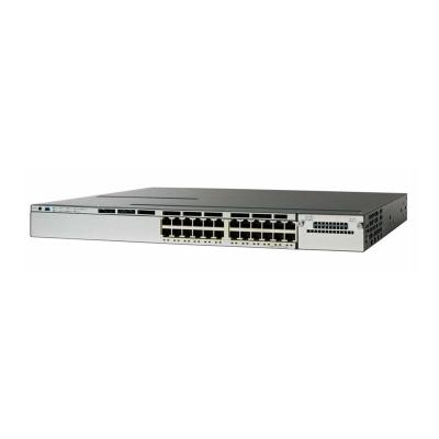 China LACP WS-C3750X-24T-S 3750 24 Ethernet Ports Base IP Network Switch for sale