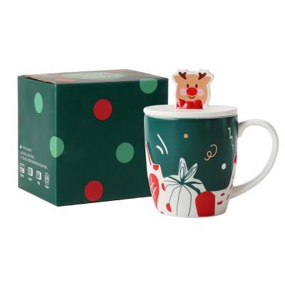 China Gift Giving Hot Selling High Quality Nordic Ceramic Mug Coffee Mug Stock Style Christmas Gift Promotional Set for sale