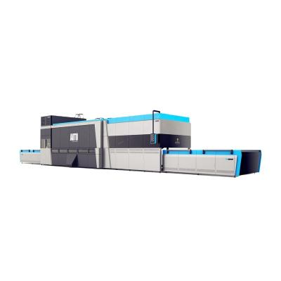 China Hotels tempered glass factory with heating compress convection system for sale