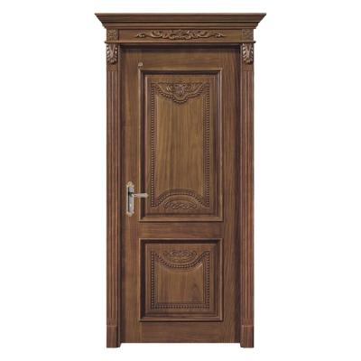 China Decoration villa main door european style post modern carving interior wood door for sale