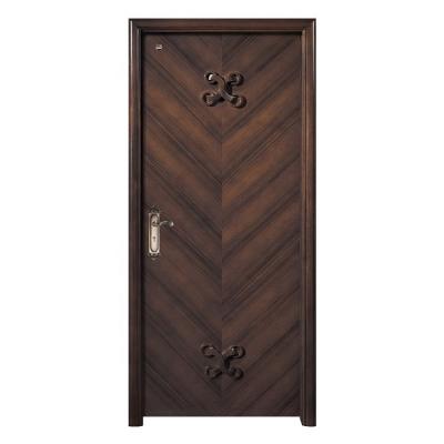 China Sound Insulation Latest China Brand Top Export Design Indian Teak Carving Single Main Interior Wooden Door for sale