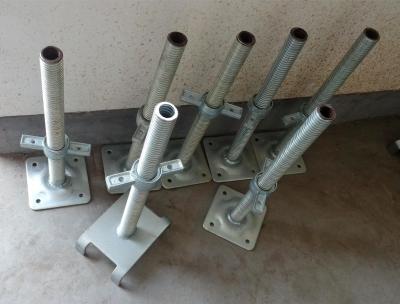 China Scaffold Jack base & U-head, Solid roll thread jack, tubular roll thread jack for sale