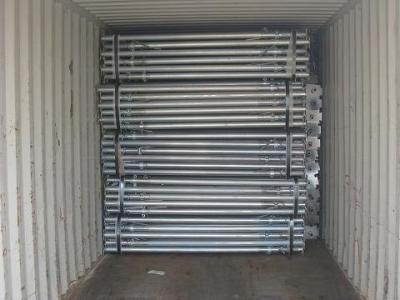 China Steel props 2.0m-3.6m for formwork slab construction, prop with open thread for sale