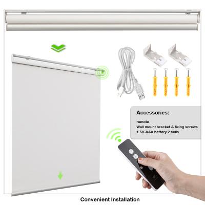 China Eco - Friendly Deyi Smart Roman Blind Motorized Roller Window Shades for sale