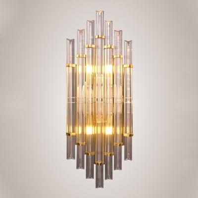 China Lighting Functions Designer E14 Crystal Glass Wall Lamp For Modern Indoor Living Room Lighting Decorative for sale