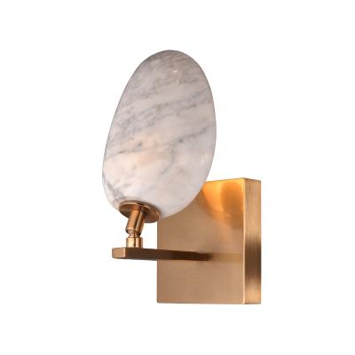 China Lighting Functions Indoor Lighting Luxury Sconce Lights Modern Marble Wall Lamp For Bedroom for sale