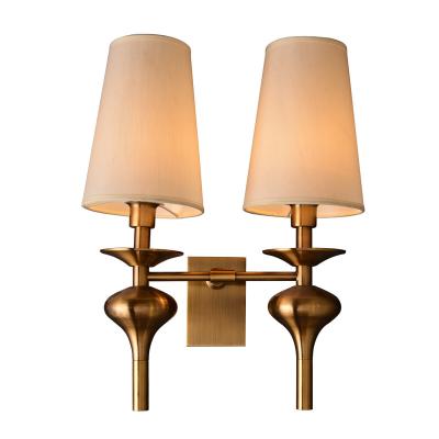 China Lighting Functions Post Creative Modern High Grade Gold Color Metal Wall Lamp For Living Room Villa Hotel for sale