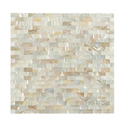 China CLASSIC 30cm*30cm Sea Shell Seamless Mosaic Self-adhesive Art Pearl Mosaic Tile Wholesale for sale