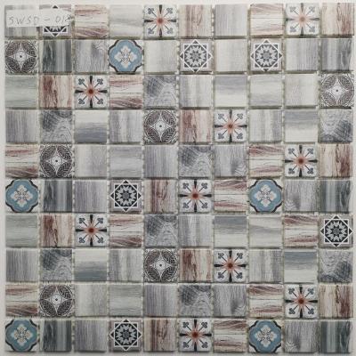 China Free Sample CLASSIC Various Printed Mosaic Wall Decoration Texture Patterns Inkjet Printed Stone Mosaic for sale