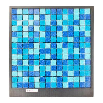 China Swimming Pool Parquet Non Slip Rough Outdoor Mosaic Slab Crystal Glass Building Materials for sale