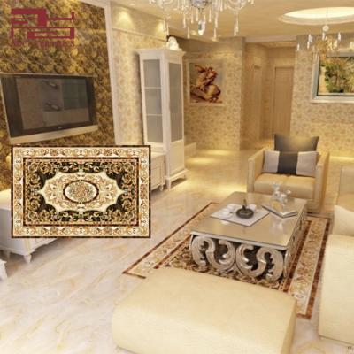 China Art Decoration 1200x1800mm Polished Gold Crystal Porcelain Floor Carpet Tiles for sale