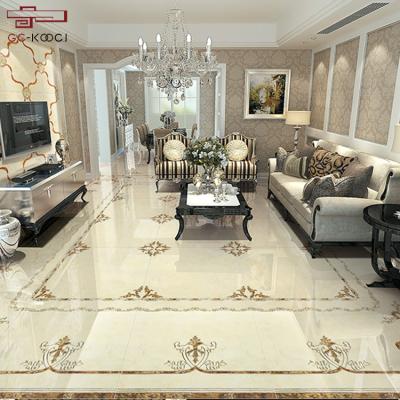 China CLASSIC Flower Pattern Crystal Polished Decorative Tiles Puzzle Carpet Tiles for sale