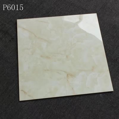 China Classic single marble ivory color tile, low price polished 60x60, porcelain tiles cheap porcelanato polished tile for sale