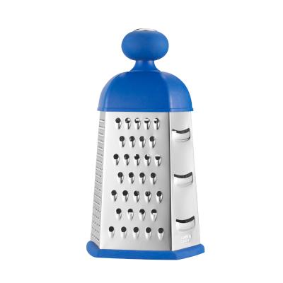 China Sustainable high quality multifunctional professional stainless steel box grater 6 sided cheese vegetable grater for sale