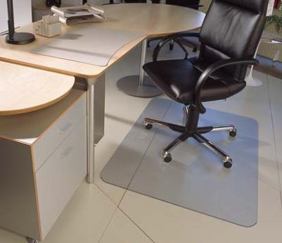 China Antistatic Rolling Computer Chair Floor Mat , Transparent Or Custom Size for sale